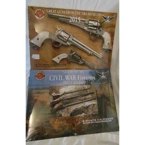 (2) NEW NRA Calendars 2014/15 Civil War Firearms & Great Guns Museum